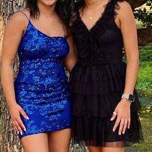 Cute Black Dress v-neck with tule! Brand: CityVibe Size 1